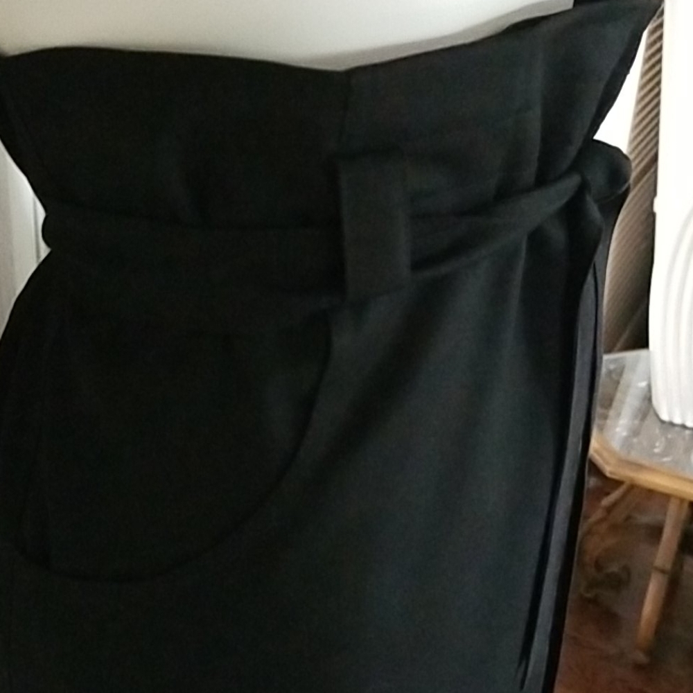 Vintage Liptons Pure virgin Wool Paperbag Wrap Skirt - Picture 3 of 5